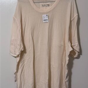 We The Free Pale Cream Relaxed Short Sleeve Tee